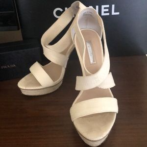 H by Halston nude Sandel heels with espadrilles